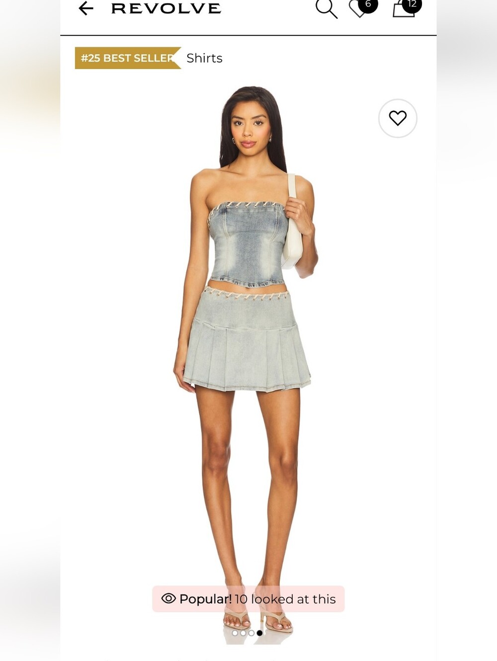 Revolve Davia Micro Skirt in Light Denim BY.DYLN Size XS